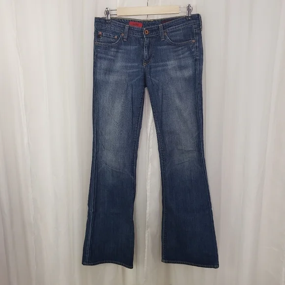 AG Adriano Goldschmeid The Club Flare leg jeans med wash size 28 - Picture 2 of 9